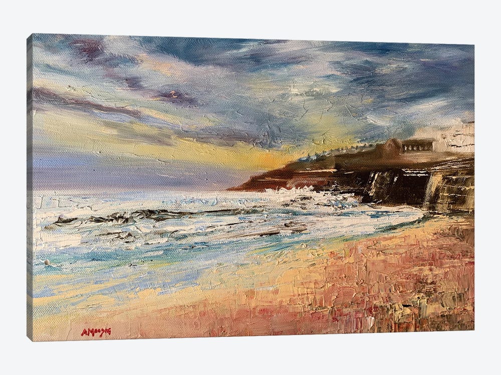 Morning Waves, Whitley Bay by Andrew Moodie 1-piece Canvas Wall Art