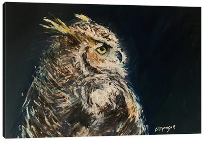Owl Canvas Art Print - Andrew Moodie