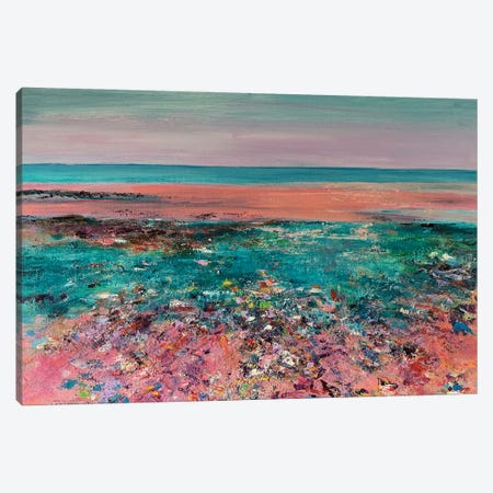 Pebbled Beach Canvas Print #AMX75} by Andrew Moodie Canvas Wall Art