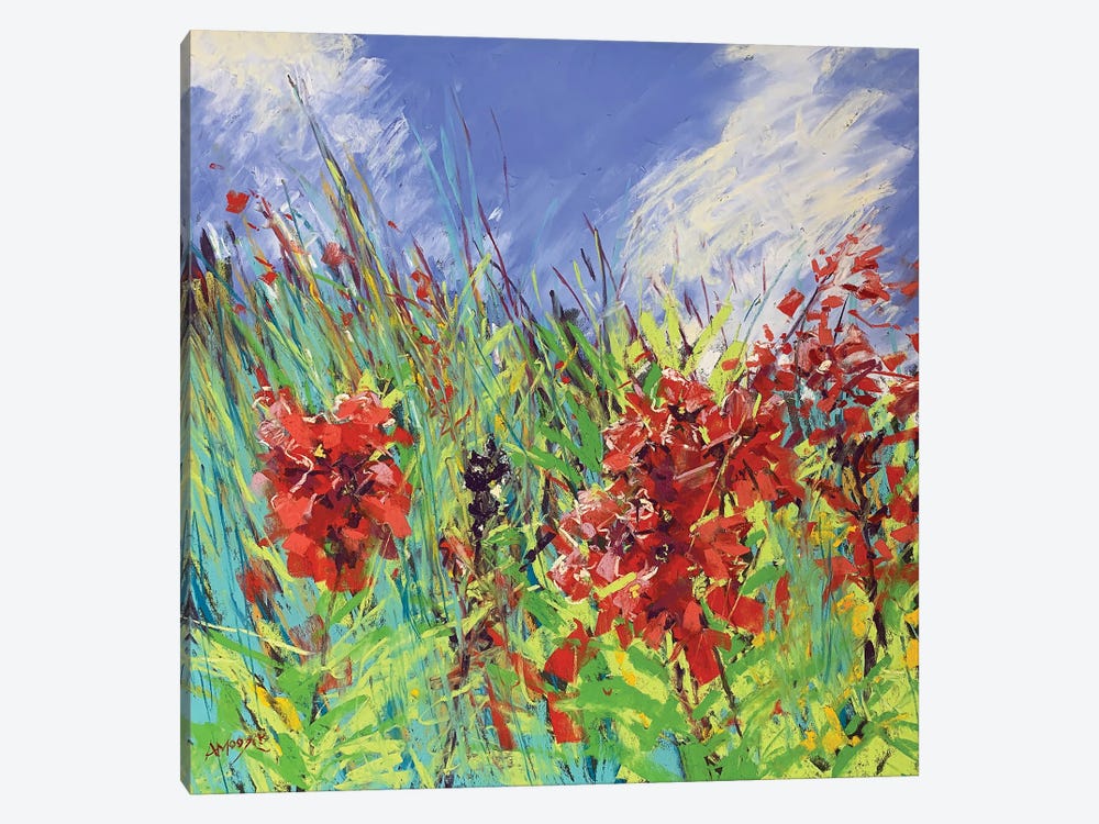 Phlox And Grasses by Andrew Moodie 1-piece Canvas Art