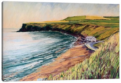 Saltburn In Sun Canvas Art Print - Andrew Moodie