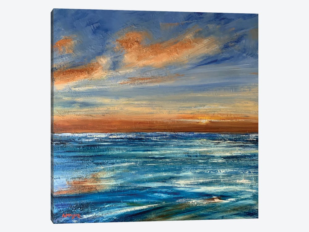 Sun Sets Over Calm by Andrew Moodie 1-piece Canvas Wall Art