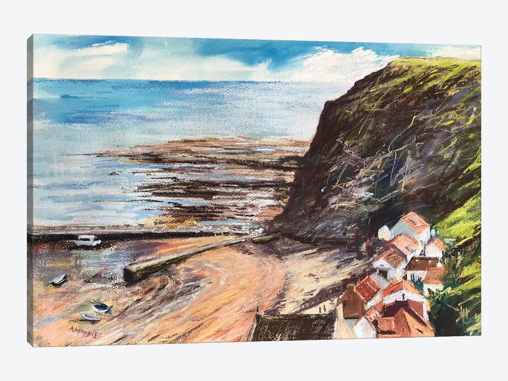 The Beach At Staithes by Andrew Moodie 1-piece Canvas Print