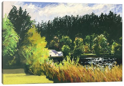 The Loch Glistens Canvas Art Print - Andrew Moodie