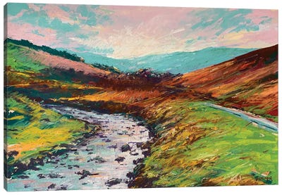 The River Turns Canvas Art Print - Andrew Moodie
