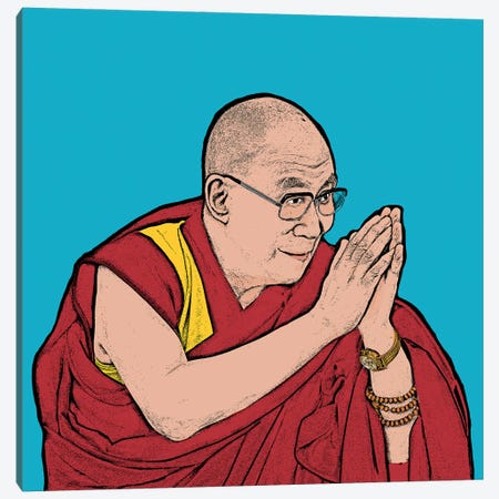 Dalai Lama Canvas Print #AMY58} by Amy May Pop Art Canvas Artwork