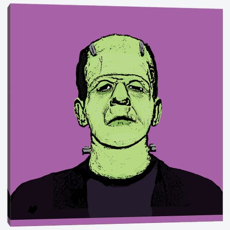 Frankenstein Monster Canvas Print #AMY64} by Amy May Pop Art Canvas Art