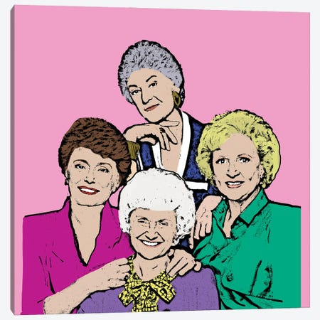 Golden Girls Canvas Print #AMY68} by Amy May Pop Art Canvas Print