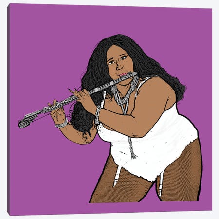 Lizzo Canvas Print #AMY78} by Amy May Pop Art Canvas Artwork