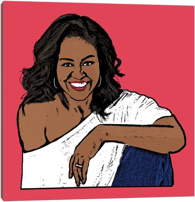 Michelle Obama Canvas Art Print - Amy May Pop Art