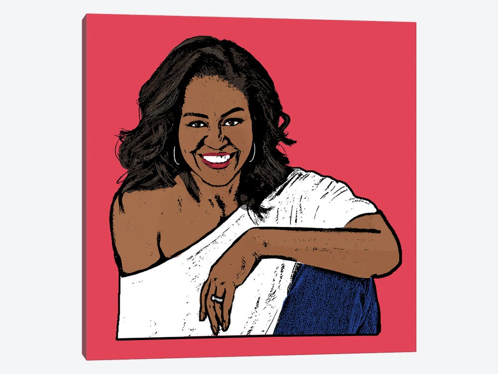 Michelle Obama by Amy May Pop Art 1-piece Canvas Wall Art