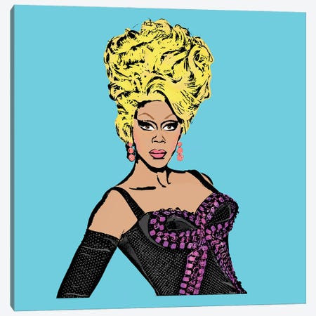 Rupaul Canvas Print #AMY87} by Amy May Pop Art Canvas Wall Art