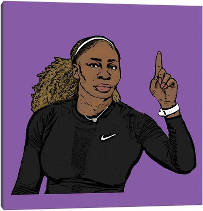 Serena Canvas Art Print - Tennis Art