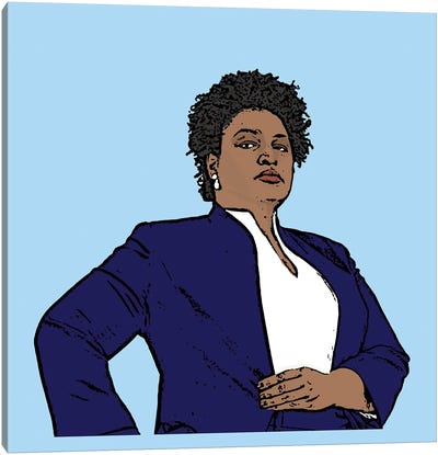 Stacey Abrams Canvas Art Print - Amy May Pop Art