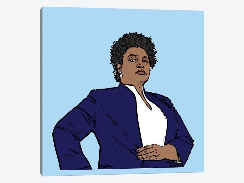 Stacey Abrams by Amy May Pop Art 1-piece Canvas Print