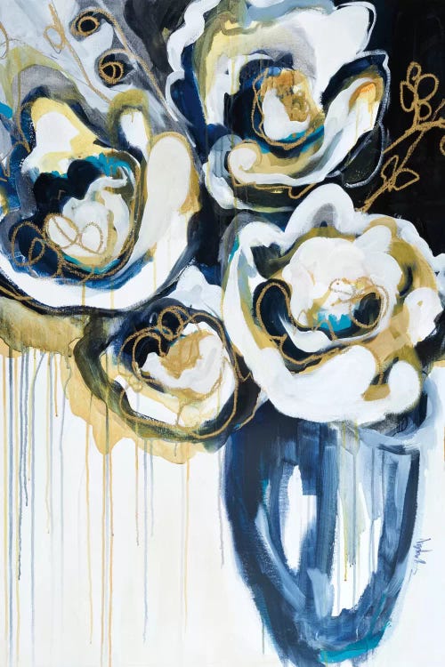 Blooms In Sea Foam by Angela Maritz wall art
