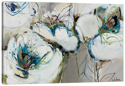 Sundance Canvas Art Print - Teal Abstract Art