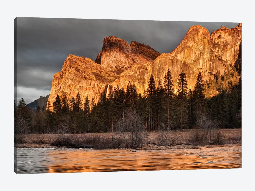 USA, California, Yosemite National Park, Bridalveil Falls at sunset I by Ann Collins 1-piece Canvas Art