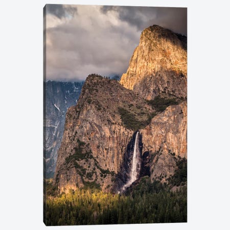 USA, California, Yosemite National Park, Bridalveil Falls at sunset II Canvas Print #ANC11} by Ann Collins Canvas Art
