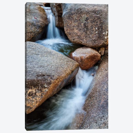 USA, New Hampshire, White Mountains, Lucy Brook flows past granite rock II Canvas Print #ANC17} by Ann Collins Art Print