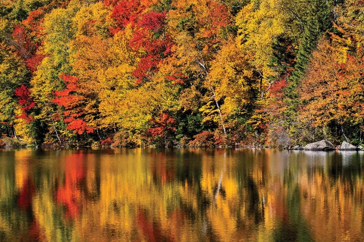 USA, New Hampshire, White Mountains, Reflections on Russell Pond