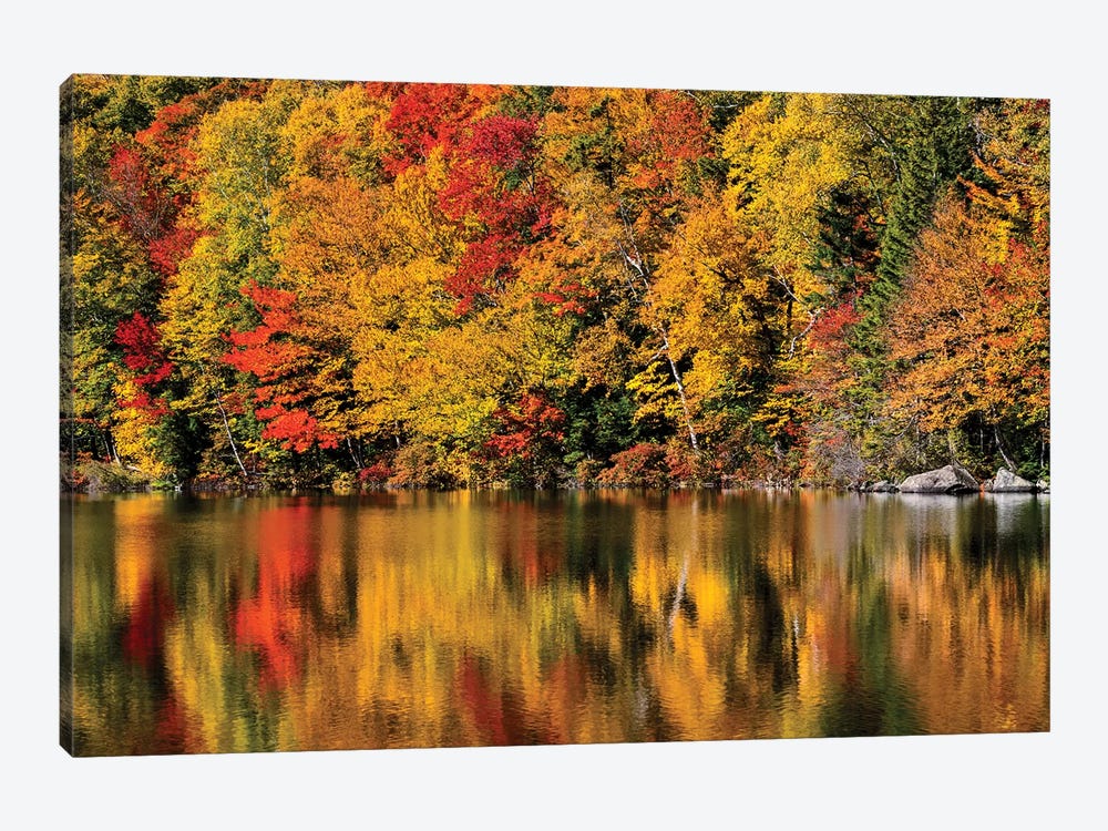 USA, New Hampshire, White Mountains, Reflections on Russell Pond 1-piece Canvas Art Print