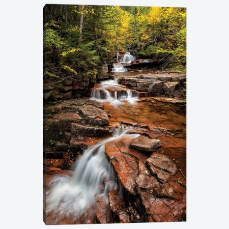 USA, New Hampshire, White Mountains, Vertical panorama of Coliseum Falls Canvas Print #ANC22} by Ann Collins Art Print