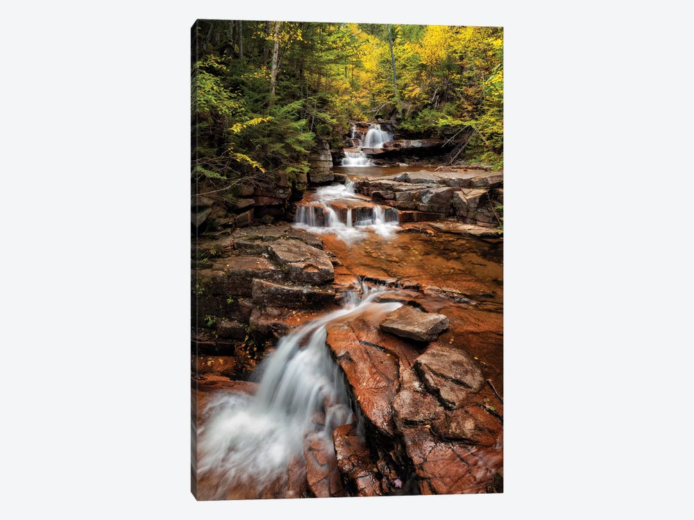 USA, New Hampshire, White Mountains, Vertical panorama of Coliseum Falls by Ann Collins 1-piece Canvas Print