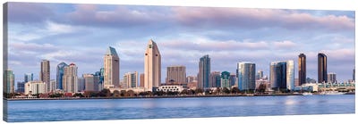 USA, California, San Diego, Panoramic view of city skyline Canvas Art Print - California Art