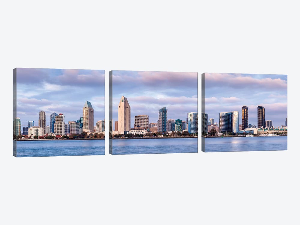 USA, California, San Diego, Panoramic view of city skyline by Ann Collins 3-piece Canvas Artwork