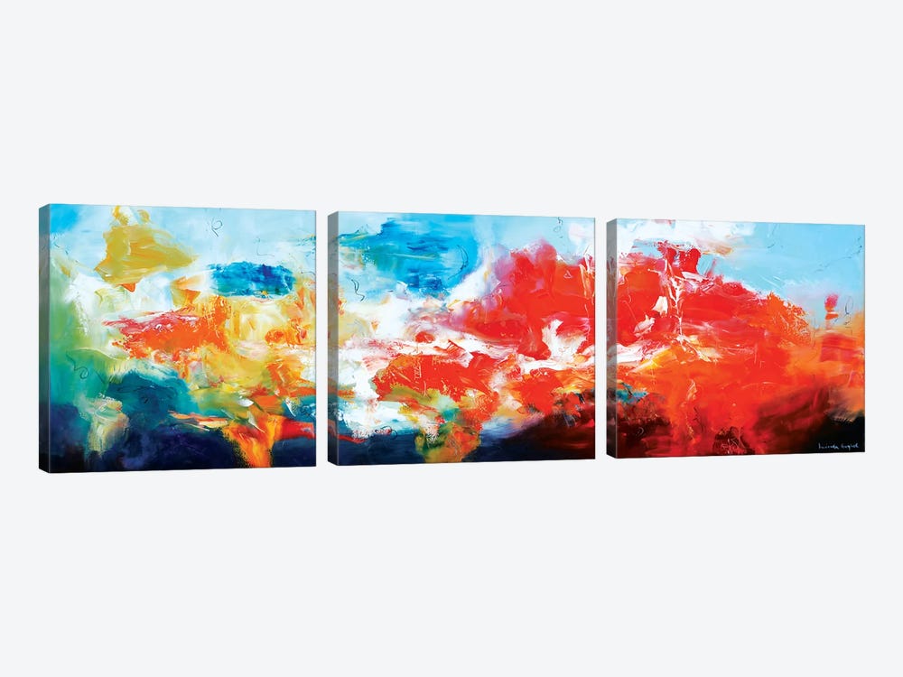 Hiding Below The Edge Of The Universe by Andrada Anghel 3-piece Canvas Art Print