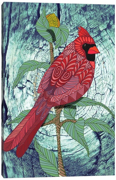 Virginia Cardinal Canvas Art Print - Angelika Parker