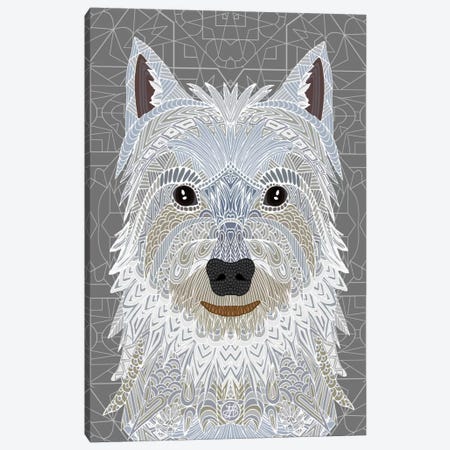 Westie Canvas Print #ANG103} by Angelika Parker Art Print
