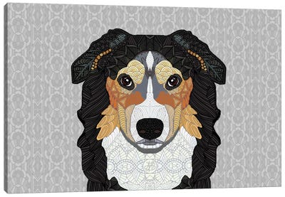 Zecke - Mountain Dog Canvas Art Print - Border Collie Art