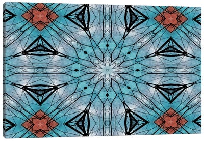 Blue Star Mandala Canvas Art Print - Global Patterns
