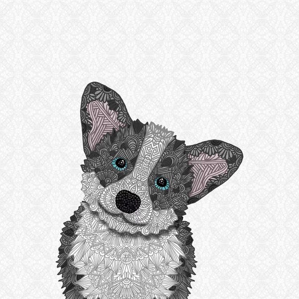 Corgis: Blue Corgi by Angelika Parker