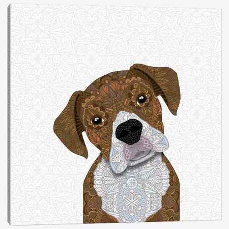 Boxer Dog Canvas Print #ANG122} by Angelika Parker Canvas Art Print