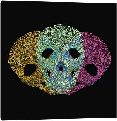 Colorful Skulls Canvas Art Print - Angelika Parker