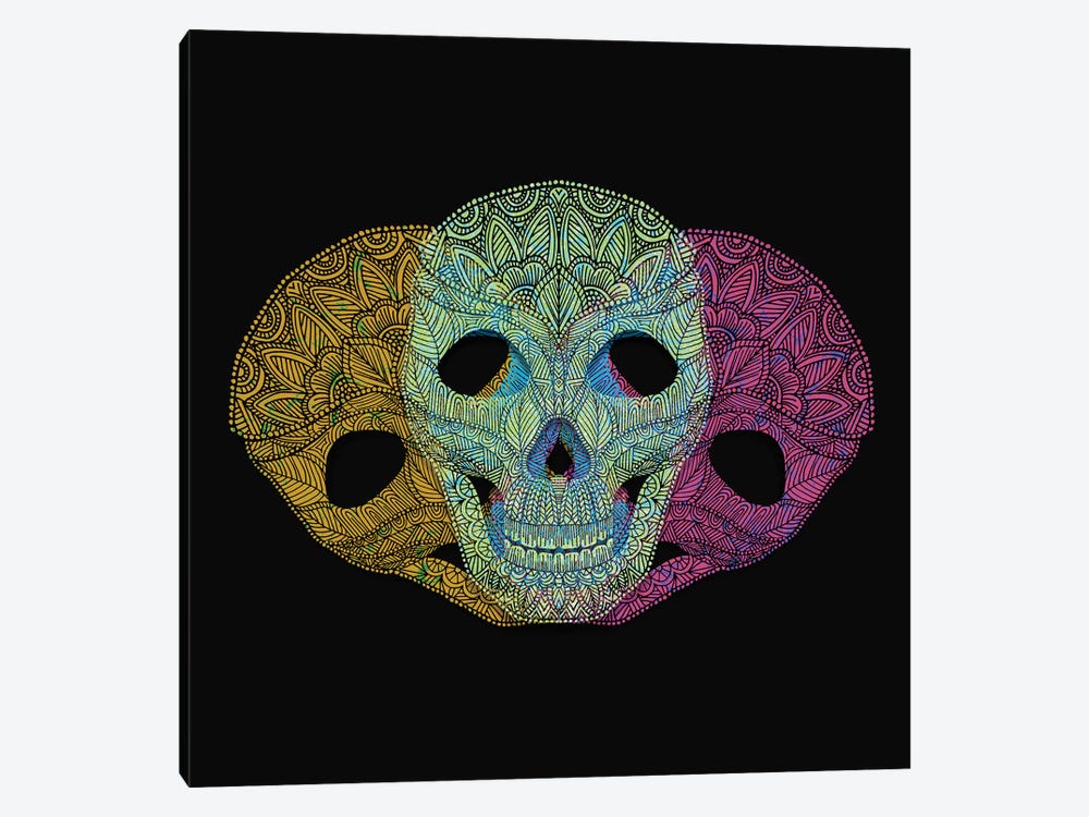 Colorful Skulls by Angelika Parker 1-piece Canvas Art