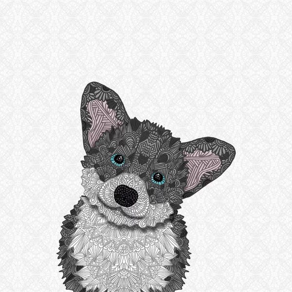 Corgis: Cute Blue Corgi by Angelika Parker