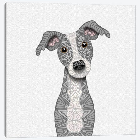 Cute Blue Iggy Canvas Print #ANG133} by Angelika Parker Canvas Art