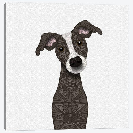 Cute Brindle Iggy Dog Canvas Print #ANG137} by Angelika Parker Art Print