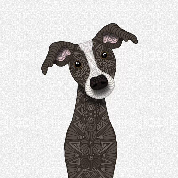 Italian Greyhounds: Cute Brindle Iggy Dog by Angelika Parker