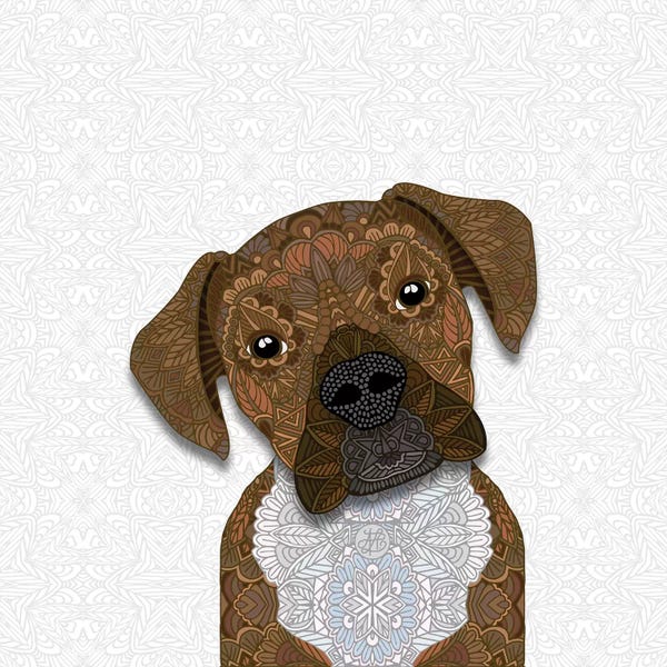 Boxers: Cute Fawn Boxer by Angelika Parker