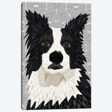 Border Collie Canvas Print #ANG13} by Angelika Parker Canvas Art