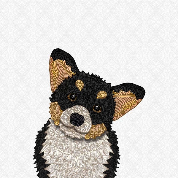 Corgis: Cute Tri-Colored Corgi by Angelika Parker
