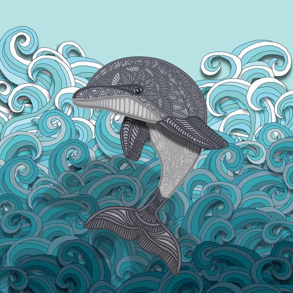 Kids Ocean Life Art: Dolphin by Angelika Parker