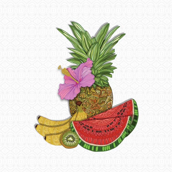Hibiscuses: Fruit Salad by Angelika Parker