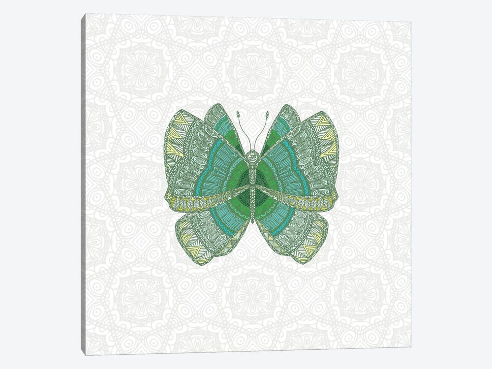 Green Butterfly by Angelika Parker 1-piece Canvas Art Print
