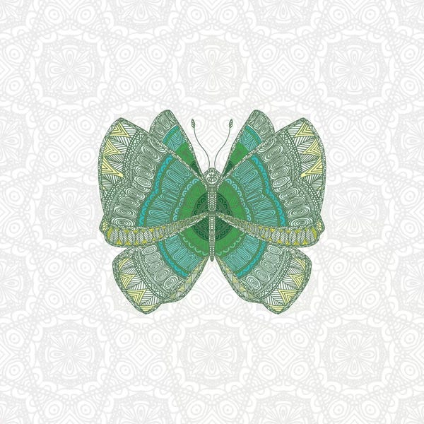 Angelika Parker: Green Butterfly by Angelika Parker